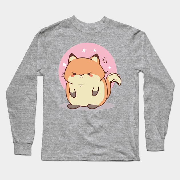 Kawaii Cat Long Sleeve T-Shirt by DDP Design Studio